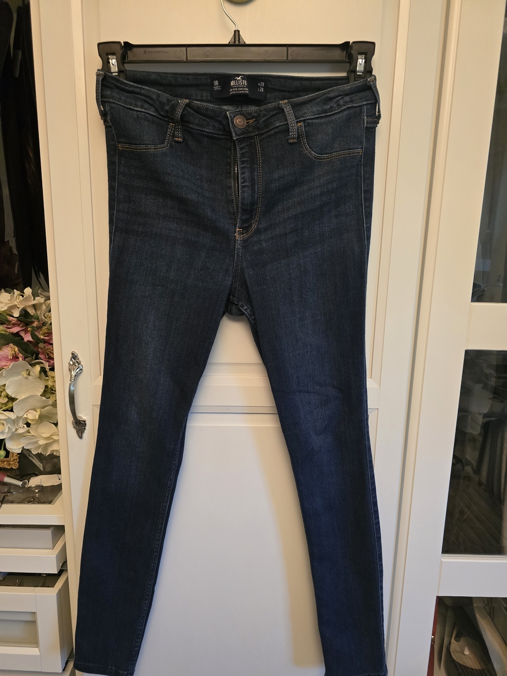 Hollister Dark Blue High-Rise Skinny Jeans